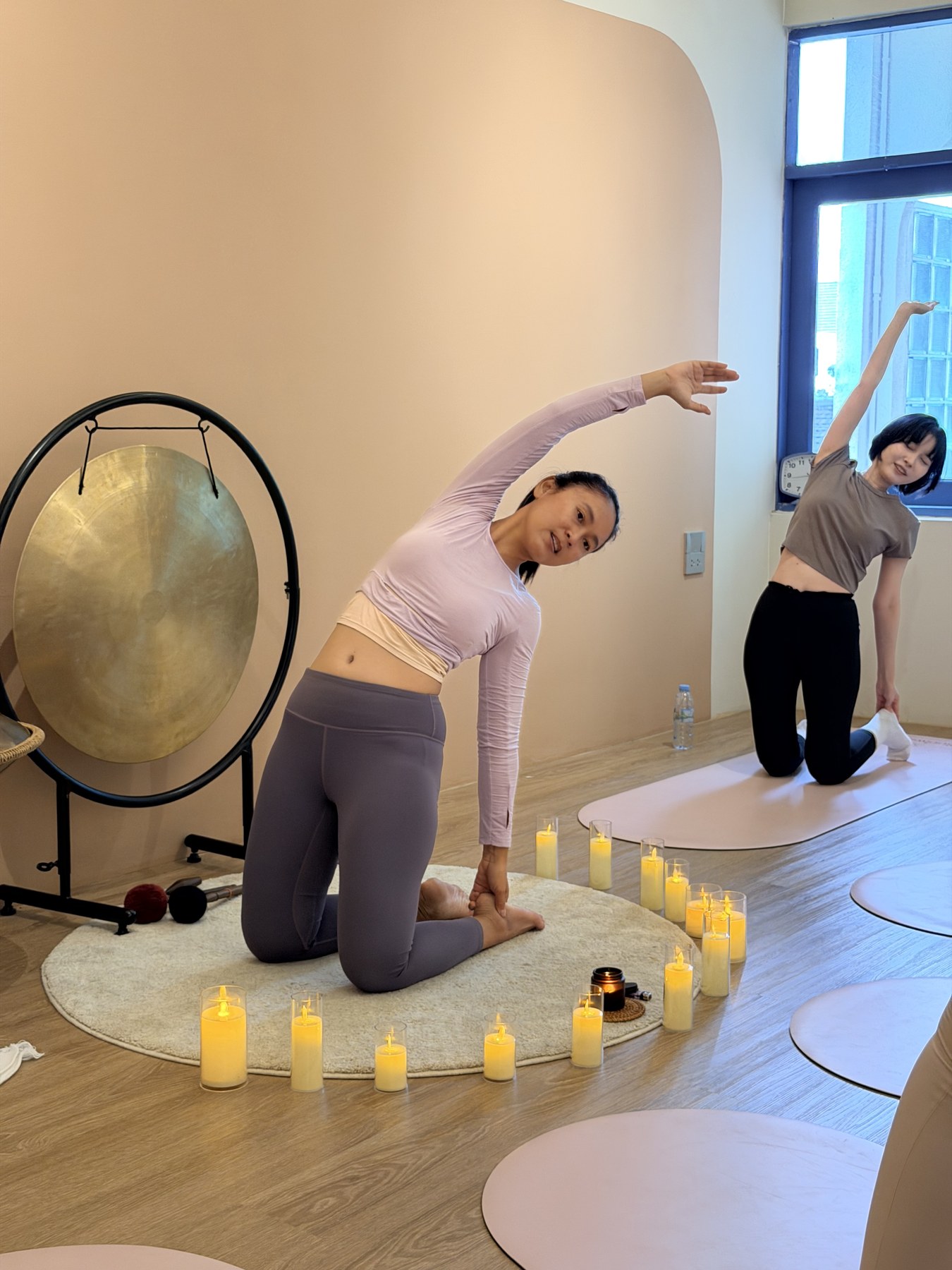 A moment from a Soulwaves yoga or sound healing class